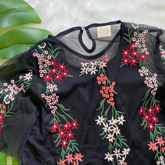 Zara kids black 2 layer top 11-12 - Picture 3 of 12